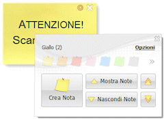 Programma di note adesive